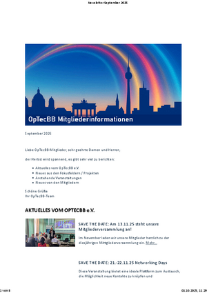 Newsletter September 2025