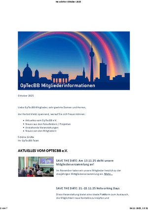 Newsletter Oktober 2025